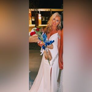 White Sherri Hill Pageant Dress